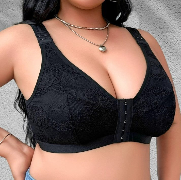 Soutien gorge dentelle sans armature avec crochets